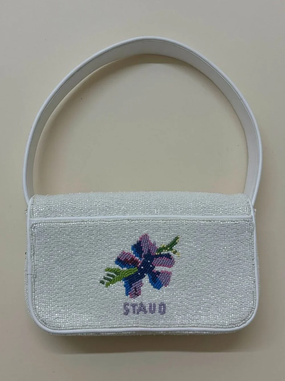 Staud Tommy Beaded Bag First Floral Bloom Day Floral - Picture 2 of 3